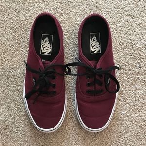 Maroon Low Top Vans